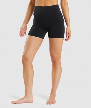 Boxer Gymshark Seamless γυναικεια μαυρα | GR_YJ9685