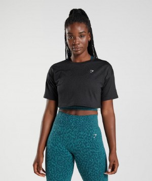 Corp Tops Gymshark Adapt Animal Seamless γυναικεια μαυρα | GR_KO4844