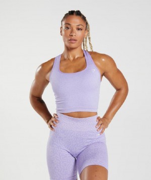 Corp Tops Gymshark Adapt Animal Seamless γυναικεια μωβ | GR_S8049