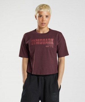 Corp Tops Gymshark Gs10 Year Midi γυναικεια μπορντο | GR_Q4783
