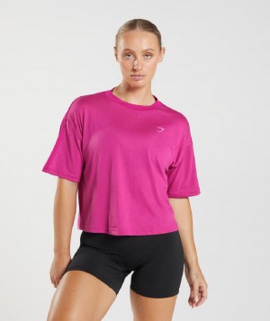 Corp Tops Gymshark Gs Power Midi γυναικεια ροζ | GR_QX6778