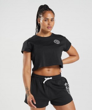 Corp Tops Gymshark Legacy γυναικεια μαυρα | GR_YJ5549