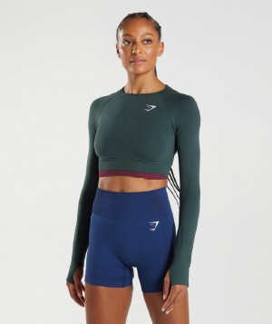 Corp Tops Gymshark Vital Seamless 2.0 γυναικεια πρασινο | GR_AZ8268