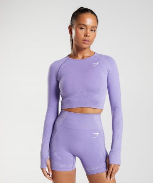 Corp Tops Gymshark Vital Seamless 2.0 γυναικεια μωβ | GR_TH3573