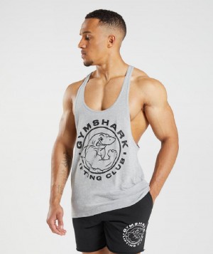 Stringers Gymshark Legacy ανδρικα ανοιχτο γκρι | GR_CR5070