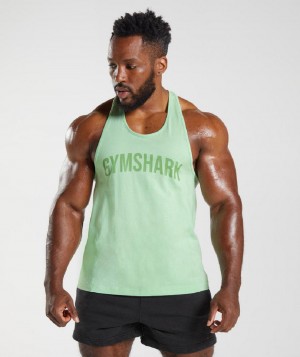 Stringers Gymshark Power ανδρικα πρασινο | GR_TH2260