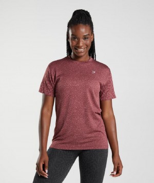 T Shirts Gymshark Adapt Animal Seamless γυναικεια ροζ καφε | GR_QX3923