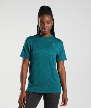 T Shirts Gymshark Adapt Animal Seamless γυναικεια τυρκουάζ | GR_TG3001