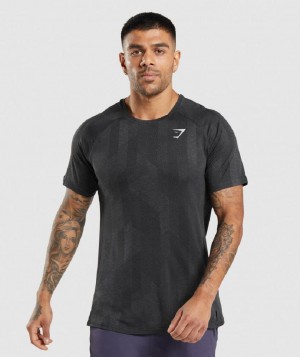 T Shirts Gymshark Apex ανδρικα μαυρα γκρι | GR_KO9710