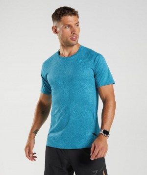 T Shirts Gymshark Apex ανδρικα μπλε σκούρο γκρι μπλε | GR_MI1090