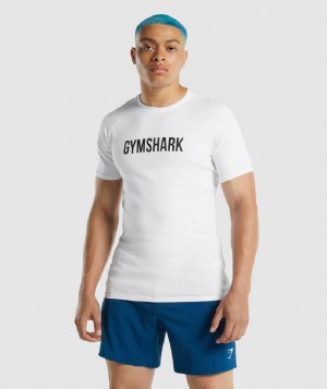 T Shirts Gymshark Apollo ανδρικα ασπρα | GR_XC9440