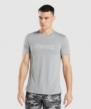 T Shirts Gymshark Arrival Graphic ανδρικα γκρι | GR_UV2263