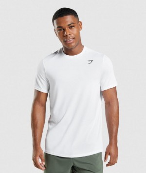 T Shirts Gymshark Arrival Regular Fit ανδρικα ασπρα | GR_Q2569