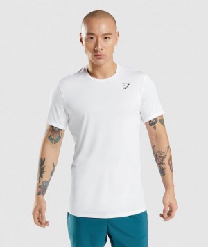 T Shirts Gymshark Arrival ανδρικα ασπρα | GR_AZ6439
