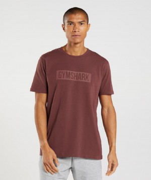 T Shirts Gymshark Block ανδρικα ροζ καφε | GR_VV7436