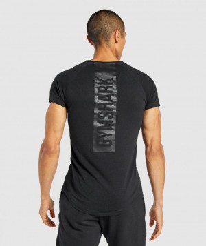 T Shirts Gymshark Bold ανδρικα μαυρα | GR_TC7398