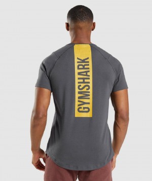 T Shirts Gymshark Bold ανδρικα μαυρα γκρι | GR_YQ3155