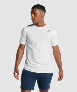 T Shirts Gymshark Crest ανδρικα ασπρα | GR_IM6452
