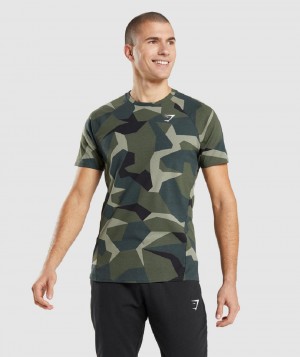 T Shirts Gymshark Critical ανδρικα πρασινο | GR_CR7876