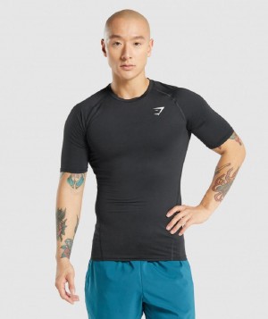 T Shirts Gymshark Element Baselayer ανδρικα μαυρα | GR_EC1820