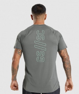 T Shirts Gymshark Gymshark//Steve Cook ανδρικα γκρι | GR_QZ2077