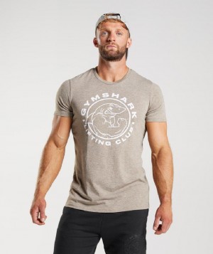 T Shirts Gymshark Legacy ανδρικα γκρι | GR_SU8163