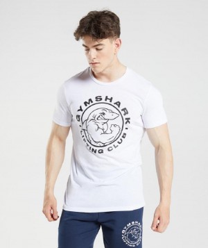 T Shirts Gymshark Legacy ανδρικα ασπρα | GR_UV7503