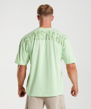 T Shirts Gymshark Power ανδρικα πρασινο | GR_YJ4549