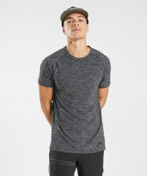 T Shirts Gymshark Retake Seamless ανδρικα μαυρα ασπρα | GR_ZI3455