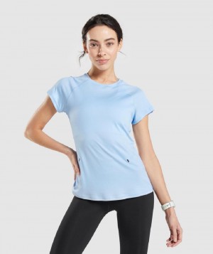 T Shirts Gymshark Speed γυναικεια μπλε | GR_O5876