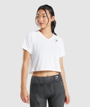 T Shirts Gymshark Sport Midi γυναικεια ασπρα | GR_AZ1941