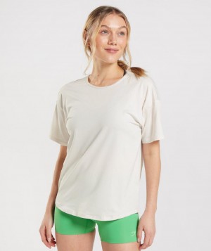 T Shirts Gymshark Studio γυναικεια ασπρα | GR_YJ9311