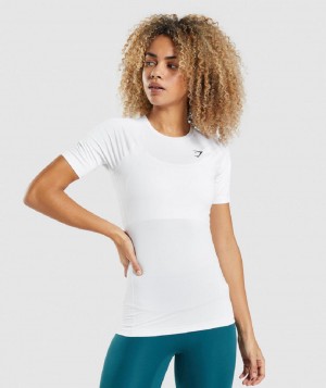 T Shirts Gymshark Training Baselayer γυναικεια ασπρα | GR_EE7633