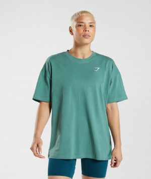 T Shirts Gymshark Training Oversized γυναικεια πρασινο | GR_N7986