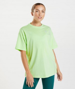 T Shirts Gymshark Training Oversized γυναικεια πρασινο | GR_YJ7576