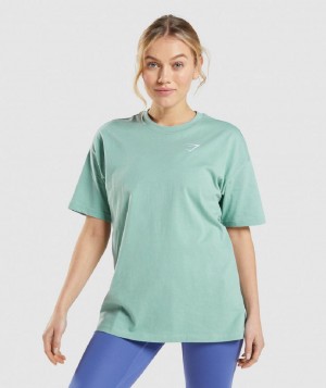 T Shirts Gymshark Training Oversized γυναικεια μπλε | GR_TC2792