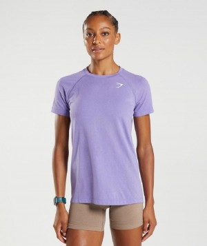 T Shirts Gymshark Vital Seamless 2.0 Light γυναικεια μωβ | GR_O8585