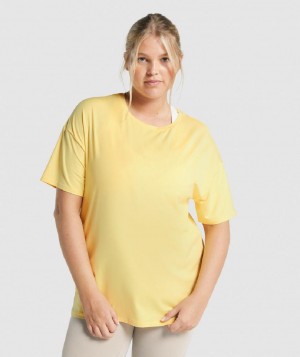 T Shirts Gymshark Whitney Oversized γυναικεια κίτρινα | GR_TC2683