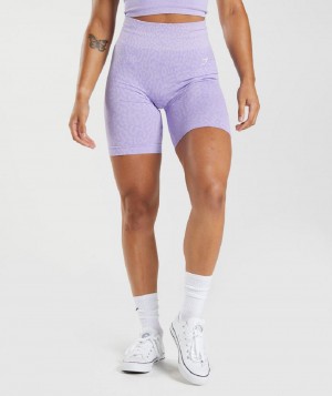 Σορτσ Gymshark Adapt Animal Seamless Cycling γυναικεια μωβ | GR_QX3665