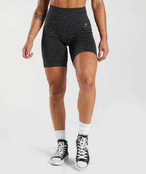 Σορτσ Gymshark Adapt Animal Seamless Cycling γυναικεια μαυρα | GR_SU2294