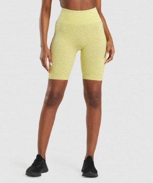 Σορτσ Gymshark Adapt Animal Seamless Cycling γυναικεια κίτρινα | GR_YJ6141