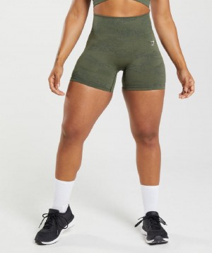 Σορτσ Gymshark Adapt Camo Seamless γυναικεια Ελιά Ελιά | GR_S5000
