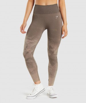 Κολαν Gymshark Adapt Ombre Seamless γυναικεια καφε | GR_AZ7843