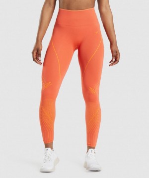 Κολαν Gymshark Apex Seamless High Rise γυναικεια πορτοκαλι βερίκοκο πορτοκαλι | GR_ED3719