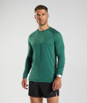 Μακρυμανικο Gymshark Apex Seamless ανδρικα πρασινο πρασινο | GR_EG8970