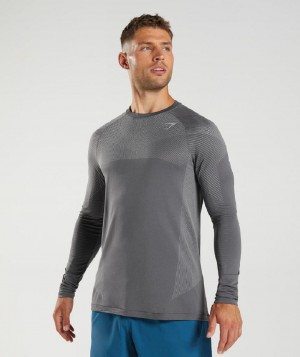 Μακρυμανικο Gymshark Apex Seamless ανδρικα γκρι γκρι | GR_NN4330