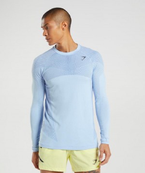 Μακρυμανικο Gymshark Apex Seamless ανδρικα Μπεζ μπλε μπλε | GR_ED1134