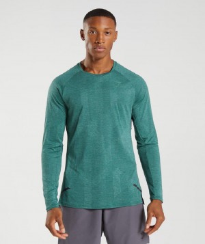 Μακρυμανικο Gymshark Apex ανδρικα πρασινο πρασινο | GR_TG3598