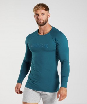 Μακρυμανικο Gymshark Apollo ανδρικα μπλε | GR_TA1419