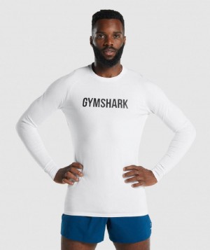 Μακρυμανικο Gymshark Apollo ανδρικα ασπρα | GR_TG9986